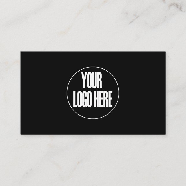 Cartão de visita mínimo do logotipo personalizado  (Frente)