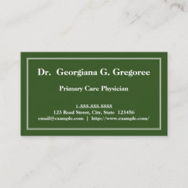 Cartão de visita mínimo do médico da atenção