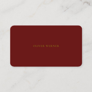Cartão De Visita Mínimo do Minimalista Elegante simples vermelho pr