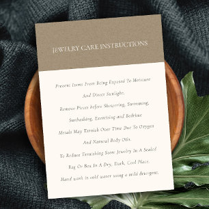 Cartão De Visita Mínimo Elegante de Kraft Suave Sem Cuidado com Joi