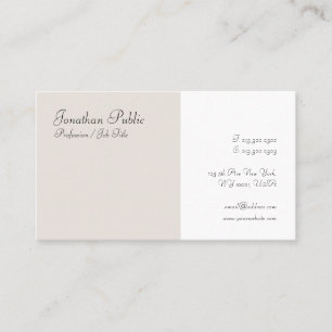 Cartão De Visita Mínimo Elegante Moderno de Script Manuscrito