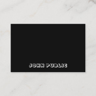 Cartão De Visita Mínimo Elegante, preto e branco, preto e branco