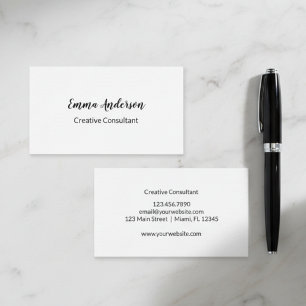 Cartão De Visita Mínimo Elegante Profissional