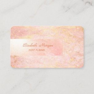 Cartão De Visita Mínimo Elegante, Simples, Rosa Marble