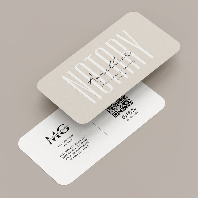 Cartão De Visita Mínimo moderno e moderno som publicitário de notár (Minimal Modern Mobile Notary Public Elegant Sand Business Card
☆★
☆★
☆★
☆★
☆★
(35391)
 | 
)