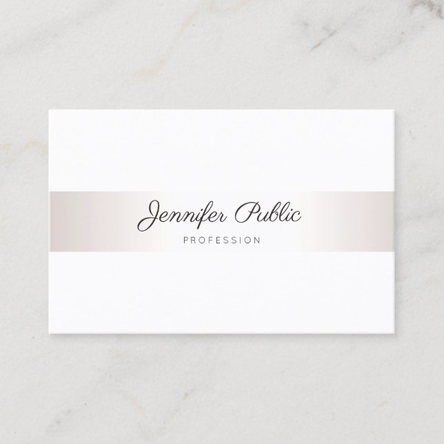 Cartão De Visita Mínimo Moderno Elegante Escrito Manualmente Profis (Frente)