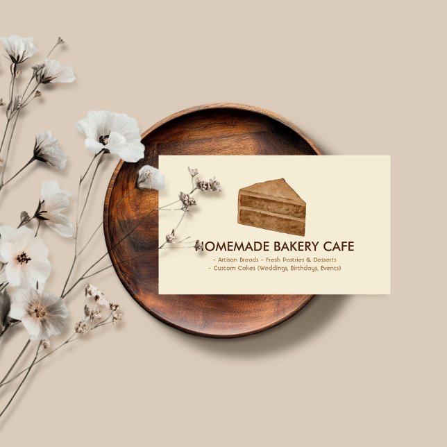 Cartão De Visita Mínimo para a padaria Cookie Wedding Bakery (Criador carregado)