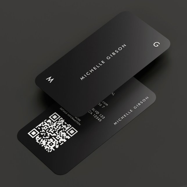 Cartão De Visita Mínimo profissional - Mínimo Ombre preto simples (Professional Minimal Black Ombre Simple Business Card
)