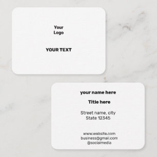 CARTÃO DE VISITA MÍNIMO SIMPLES ADICIONE O TEXTO PERSONALIZADO DO L