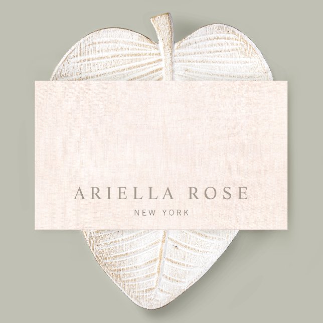 Cartão De Visita Mínimo Simples de Blush Professional Blush (Criador carregado)