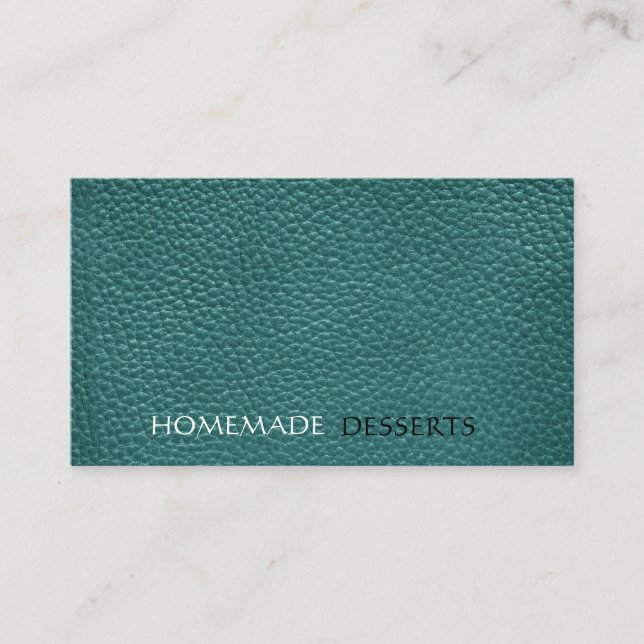 Cartão De Visita Mínimo simples de couro (Frente)