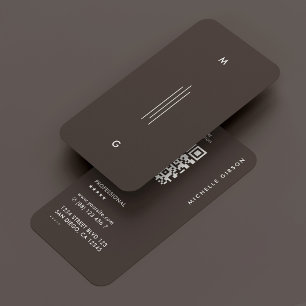 Cartão De Visita Mínimo Simples Iniciais Linhas Espresso 