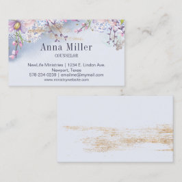 Cartão De Visita Ministério do Aconselhamento Floral Serene Springt