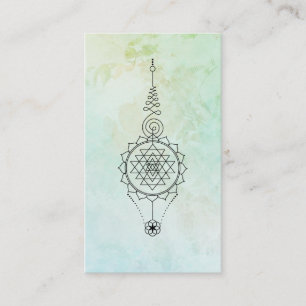 Cartão De Visita *~* Mint Aqua Reiki Energy Healing Nirvana