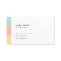 Mint yellow white minimal elegant feminine card