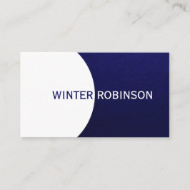 Cartão De Visita Minúsculo moderado, azul-escuro, geométrico