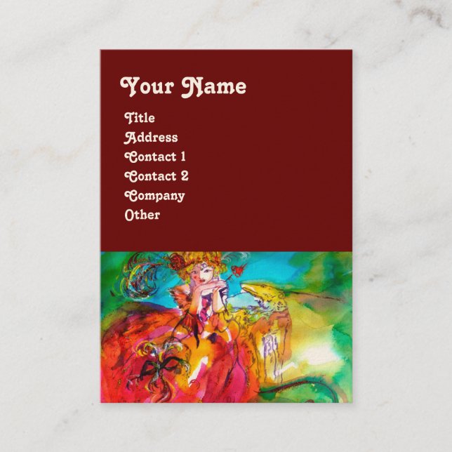 Cartão De Visita MIRANDOLINA / Artes performáticas, Designer de fan (Frente)