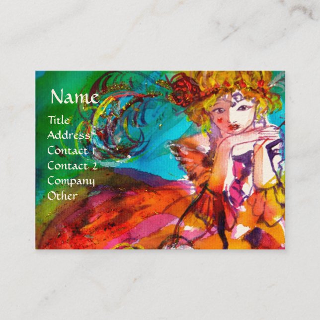 Cartão De Visita MIRANDOLINA / Moda,Teatro,Designer de Costume (Frente)