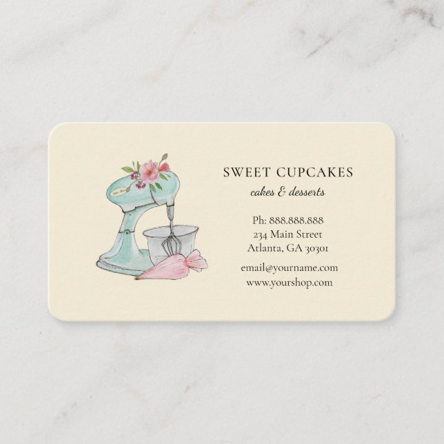 Cartão De Visita Mistério de bolos de colheita em folha (Frente)