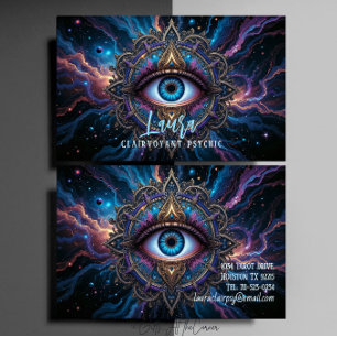 Cartão De Visita Misterioso Olho Mandala Meio Psicónico Dispersível