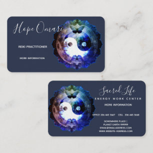Cartão De Visita Místico Yin Yang, Espiritual Holístico