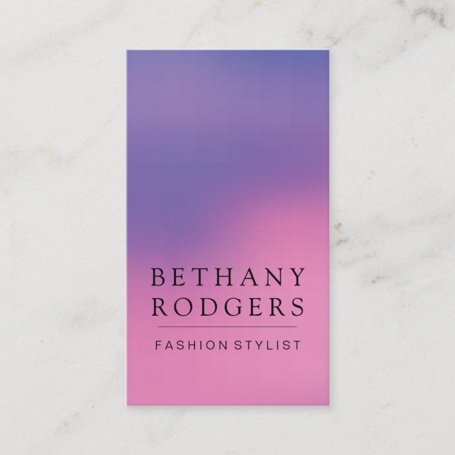 Cartão De Visita Mistura rosada púrpura mínima (Frente)