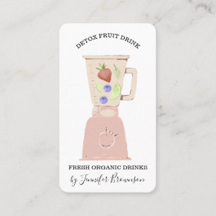 Cartão De Visita Misturador de Bebidas do Detox Novos Fruta
