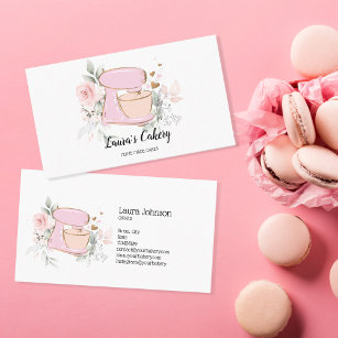 Cartão De Visita Misturador de padaria para Cupcakes e doces Flor
