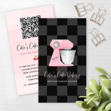 Misturador de Padaria Rosa Bege Código QR Xadrez P