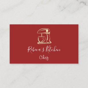 Cartão De Visita Misturador Robô de Logotipo do cozinhar Chef Borgo