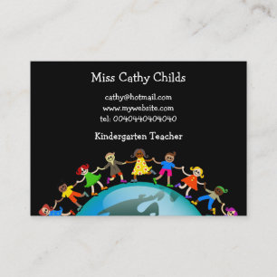 Cartão De Visita Miúdos americanos,