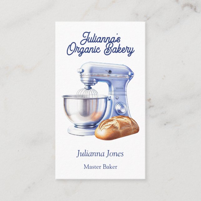 Cartão De Visita Mixer Bread Bakery Pastry Chef  (Frente)