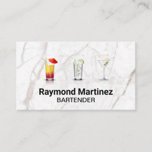Cartão De Visita Mixologia  Bebidas de coquetel  Marble