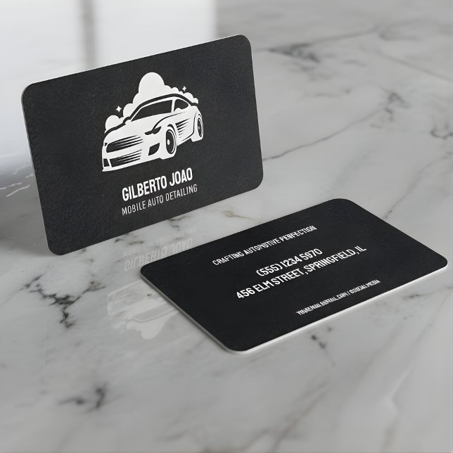 Cartão De Visita 🧽 Mobile Car Premium (Mobile Car Detailing Premium Business Cards)