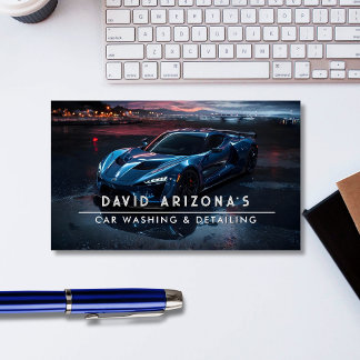 Cartão De Visita Mobile Car Wash Detailing Pressure Washing