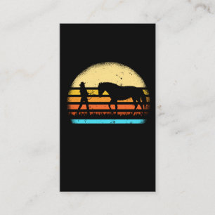 Cartão De Visita Moça de vintagem equestre montanhosa