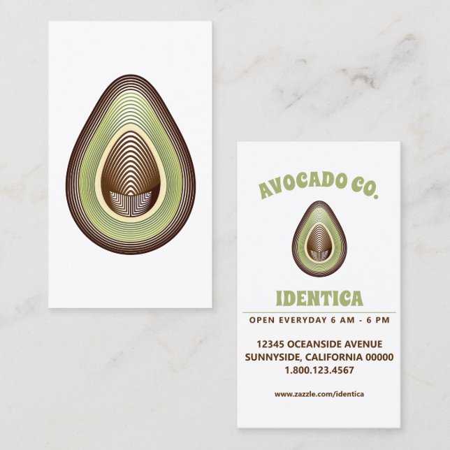 Cartão De Visita mod avocado (Frente/Verso)