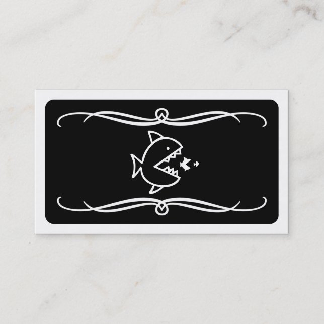 Cartão De Visita mod fish come fish (cor personalizável) (Frente)