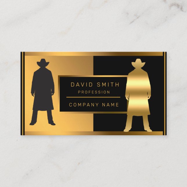 Cartão De Visita Moda Clássica De Luxo Adicione Seu Texto Para Ele (Frente)