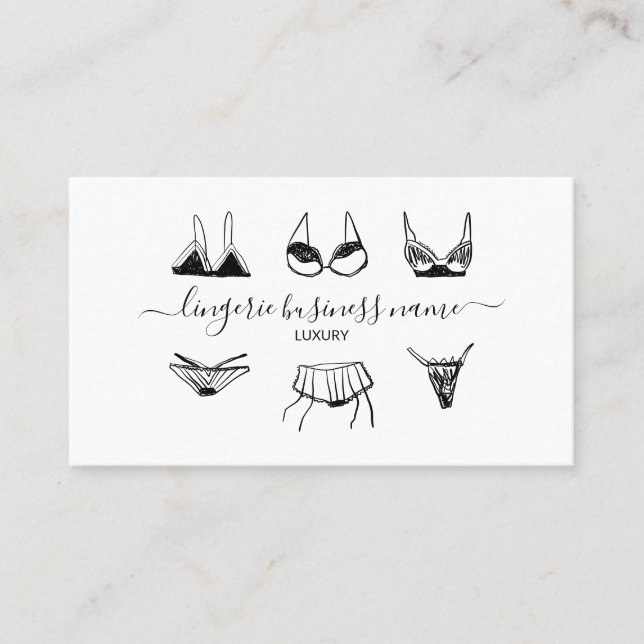 Cartão De Visita Moda de lingerie (Frente)