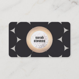 Cartão De Visita Moda e beleza do padrão circular moderno, a frio