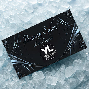 Cartão De Visita Modelo azul Mandala Luxury Estrelas Fartas