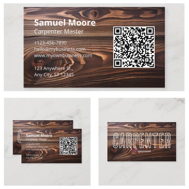 Cartão De Visita Modelo Carpinteiro Madeira serração (Templates Carpenter Woodworkers Sawmill Business Card
)