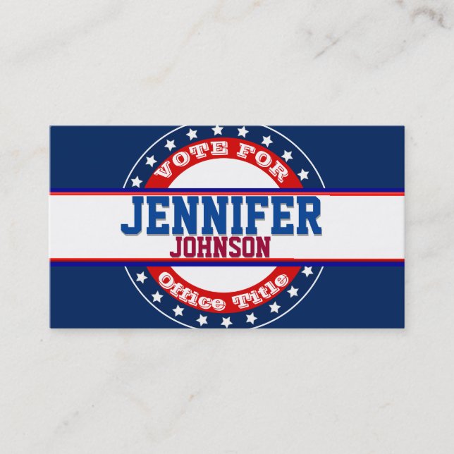 Cartão De Visita Modelo da Campanha Política (Frente)