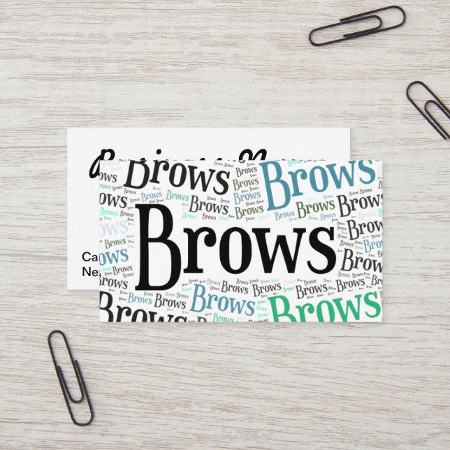 Cartão De Visita Modelo de Artista de Brow Editável (Frente/Verso In Situ)