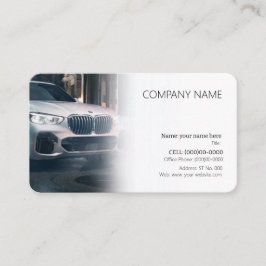 cartão de visita modelo de automóvel
