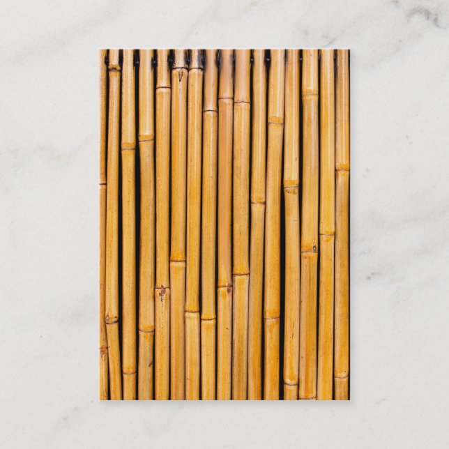 Cartão De Visita Modelo de bambu havaiano tropical do fundo (Frente)