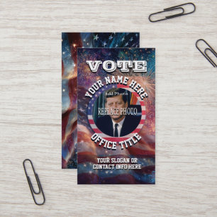 Cartão De Visita Modelo de Campanha Política Personalizada