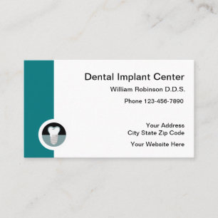 Cartão De Visita Modelo de Consulta de Implantes Dentários