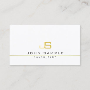 Cartão De Visita Modelo de Elegante de Monograma Profissional Moder